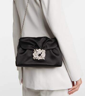 Sac porté épaule RV Bouquet en satin | Roger Vivier