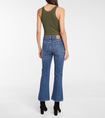 Jeans flared cropped a vita media | Toteme