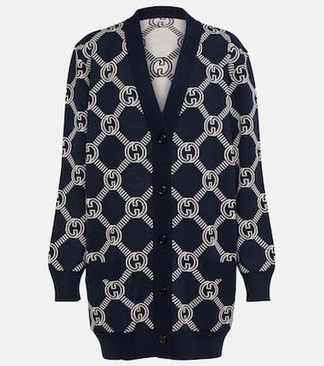 GG reversible wool-blend cardigan | Gucci