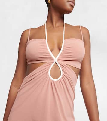 Vestido largo con aberturas | Johanna Ortiz