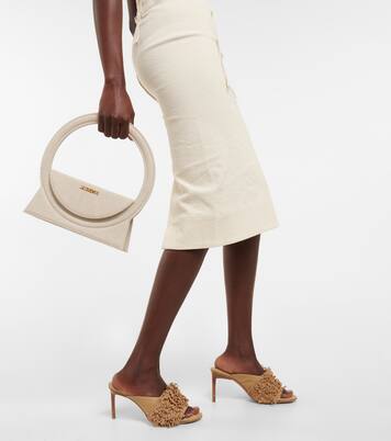 Pantoletten Les Mules Aqua aus Leder | Jacquemus