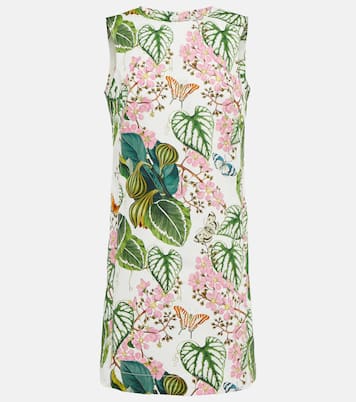 Floral cotton-blend minidress | Oscar de la Renta