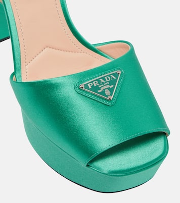 Satin platform sandals | Prada