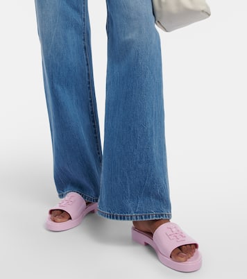 Eleanor Jelly Double T slides | Tory Burch