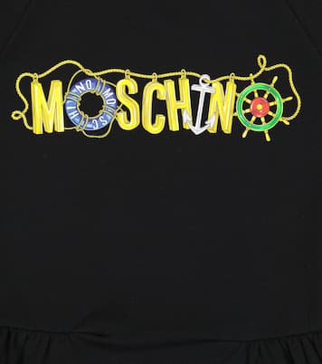 Robe en coton mélangé à logo | Moschino Kids