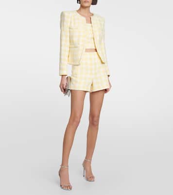 Jazmin gingham tweed shorts | Veronica Beard
