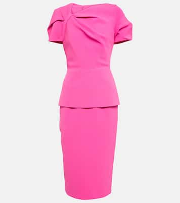 Peplum crêpe midi dress | Safiyaa
