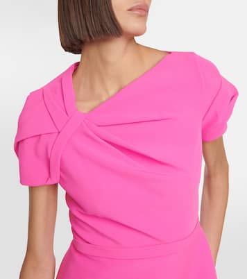 Peplum crêpe midi dress | Safiyaa