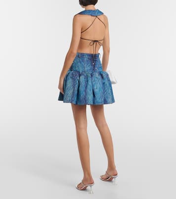 Top cropped Fox en denim estampado | Area