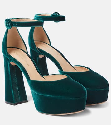 Pumps Holly D'Orsay in velluto con plateau | Gianvito Rossi