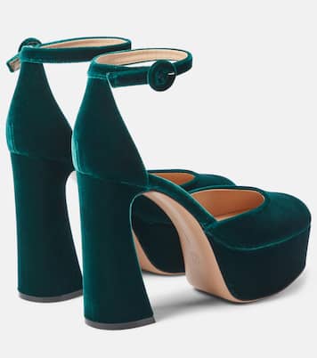 Pumps Holly D'Orsay in velluto con plateau | Gianvito Rossi