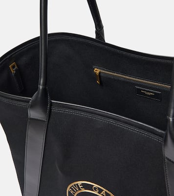 Cabas Rive Gauche brodé en toile | Saint Laurent