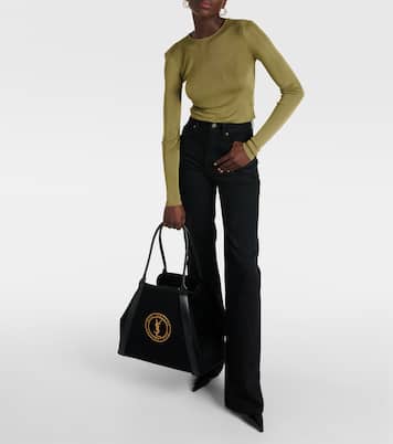 Cabas Rive Gauche brodé en toile | Saint Laurent
