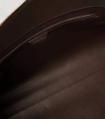 George XL leather-trimmed denim duffel bag | The Row