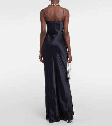 Vestido largo Cami de satén de seda | Nili Lotan
