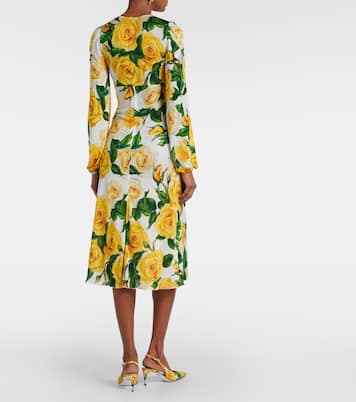 Robe midi à fleurs | Dolce&Gabbana