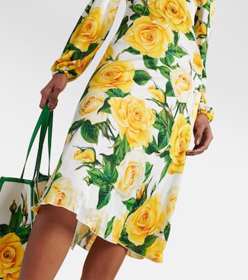 Robe midi à fleurs | Dolce&Gabbana