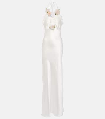 Robe longue de mariée en soie à fleurs | Rodarte