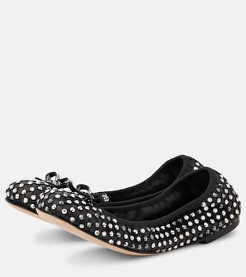 Ballerine in pelle con cristalli | Rene Caovilla