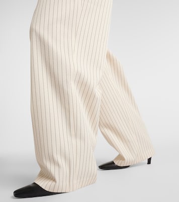 Ripley pinstripe twill wide-leg pants | The Frankie Shop