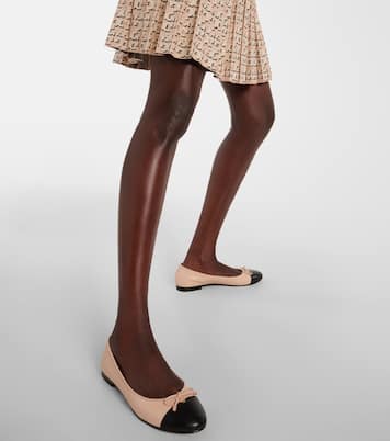 Ballerine in pelle con logo | Tory Burch