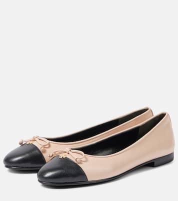 Ballerine in pelle con logo | Tory Burch