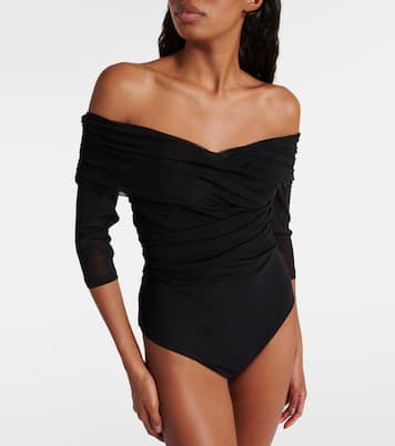 Off-Shoulder-Body Alex aus Mesh | Diane von Furstenberg