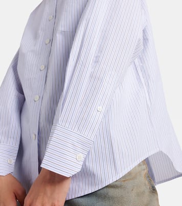 Chemise brodée et rayée en coton | Acne Studios