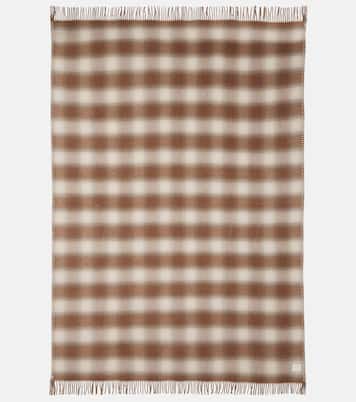 Plaid wool and cashmere flannel throw | Loro Piana