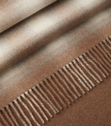 Plaid wool and cashmere flannel throw | Loro Piana