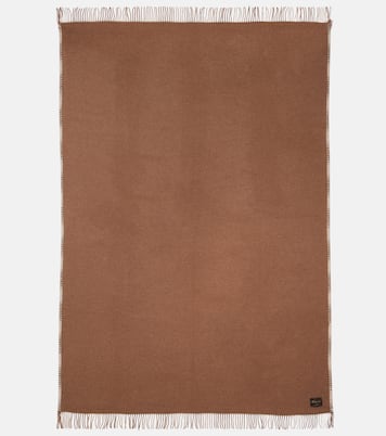 Plaid wool and cashmere flannel throw | Loro Piana