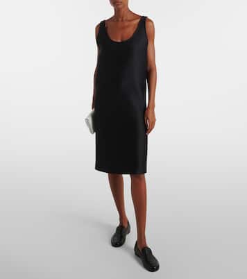 Vestido midi Bumi de lana y seda | The Row