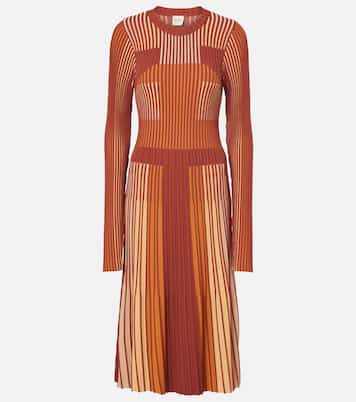 Vestido midi plisado a rayas | Tod's