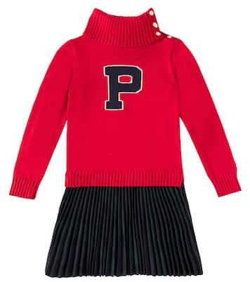 Abito in maglia di cotone con intarsi | Polo Ralph Lauren Kids