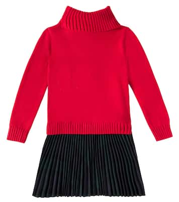 Abito in maglia di cotone con intarsi | Polo Ralph Lauren Kids