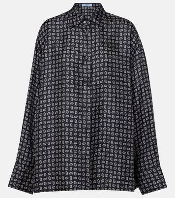 Camicia in twill di seta paisley | Prada
