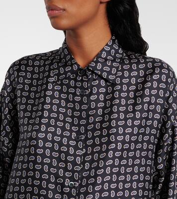 Camicia in twill di seta paisley | Prada
