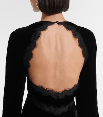 Abito midi Alesha con pizzo | Rixo