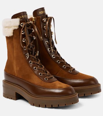 Very Cortina suede lace-up boots | Aquazzura