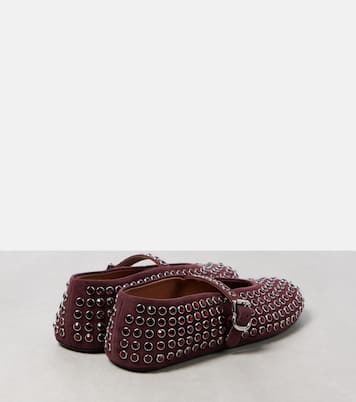 Ballerines en daim à ornements | Alaïa
