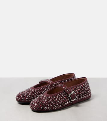 Ballerines en daim à ornements | Alaïa