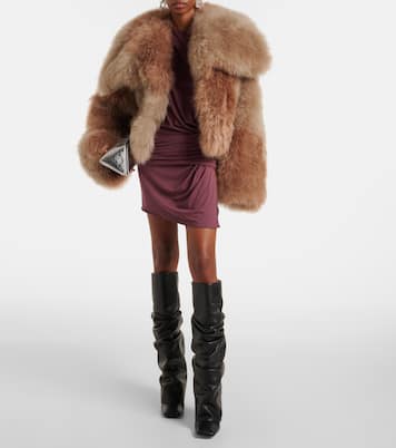 Draped drop-waist jersey minidress | The Attico