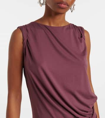 Draped drop-waist jersey minidress | The Attico