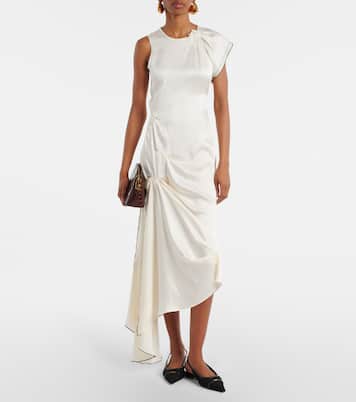 Slingback-Ballerinas aus Mesh mit Leder | Victoria Beckham