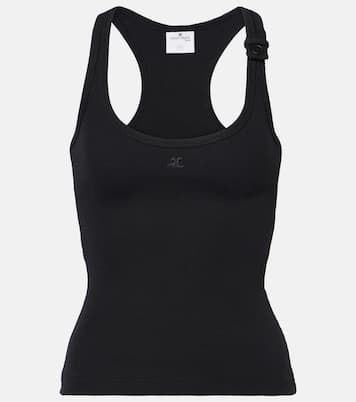 Tank top in maglia di cotone a coste  | Courrèges