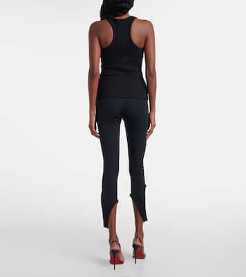 Tank top in maglia di cotone a coste  | Courrèges