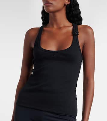 Tank top in maglia di cotone a coste  | Courrèges