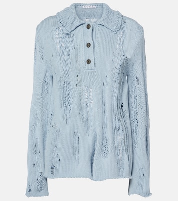 Pullover distressed in cotone e lana | Acne Studios