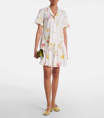 Abito corto in cotone floreale | Erdem
