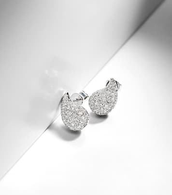 Orecchini Happy Tears in oro bianco 14kt con diamanti | Roxanne First